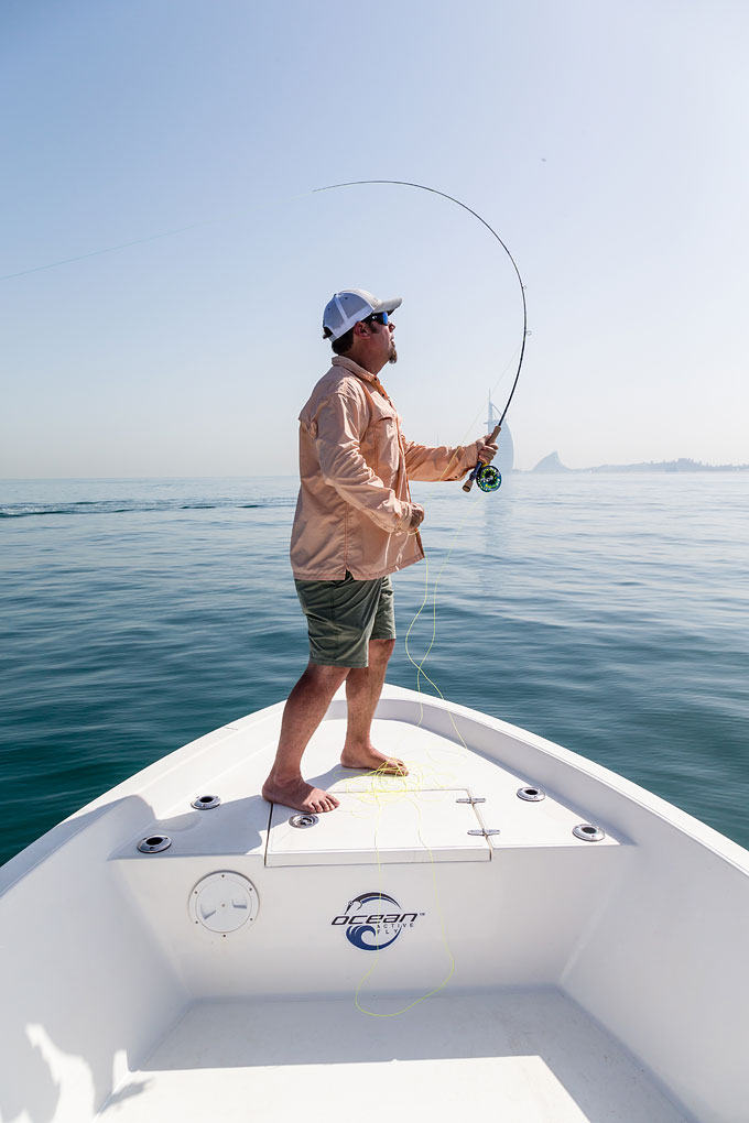 Frank Smethurst fly fishing Dubai
