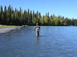 Flyfisherman fishing
