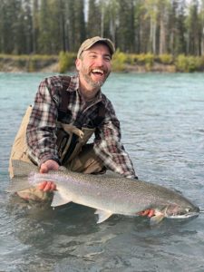 Happy Angler with Alaska Steelhead